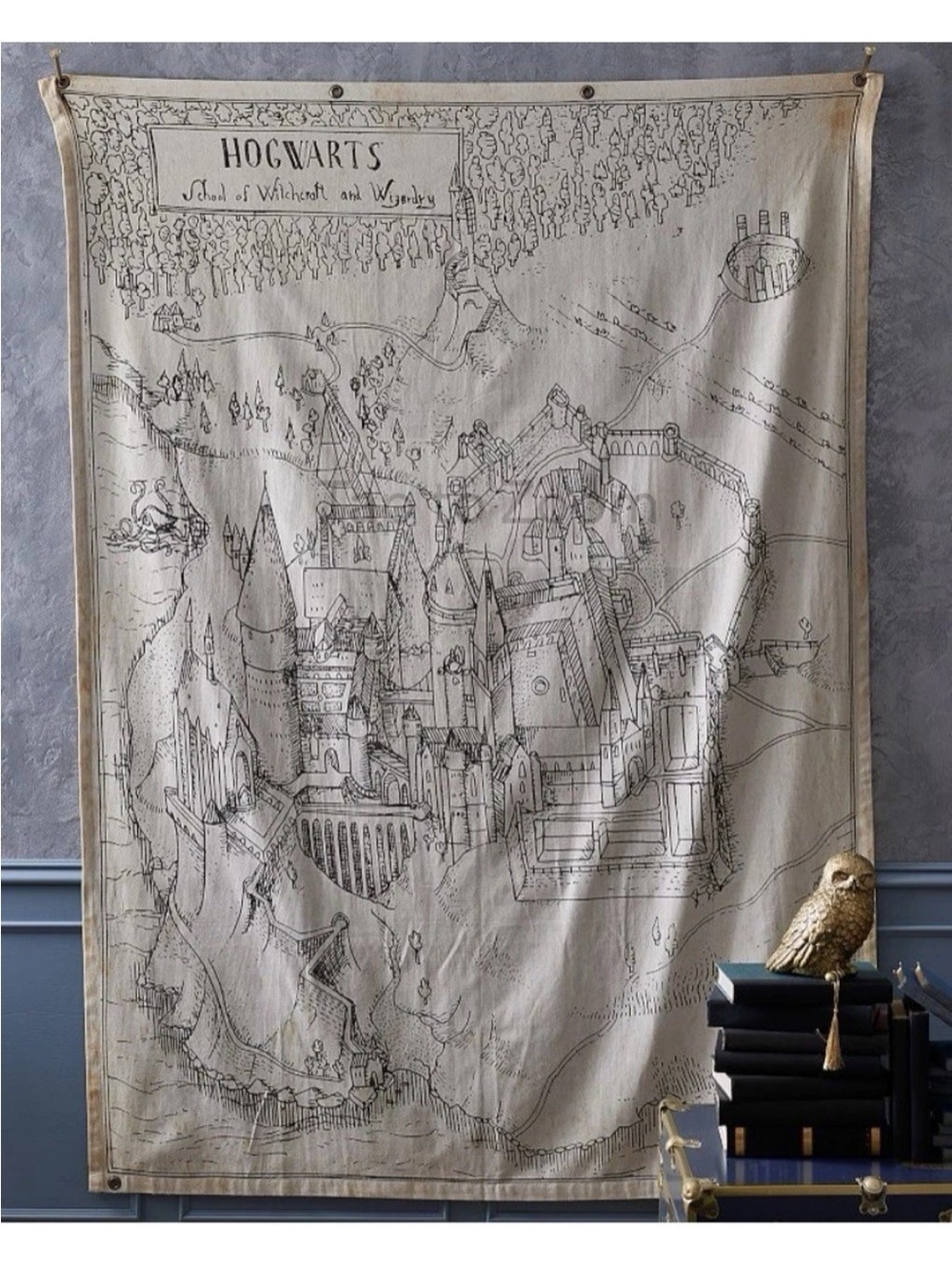 Pottery Barn Hogwarts Tapestry Map Harry Potter